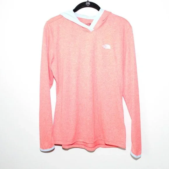 The North Face Reactor Hoodie Orange Blue Hooded Pullover Size Medium H12499 - Picture 2 of 11